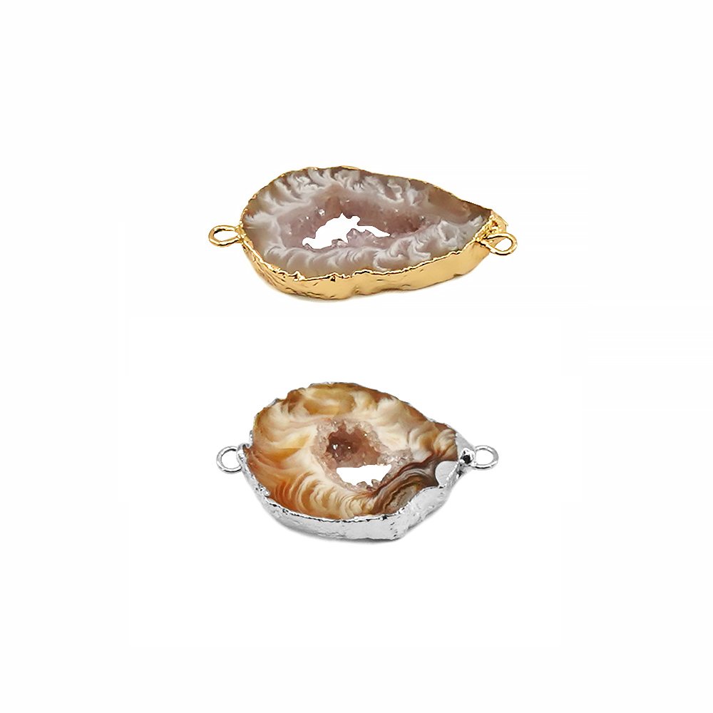 Jewelry Making Stones - Düzensiz Doğal Akik Geode Druzy Taş