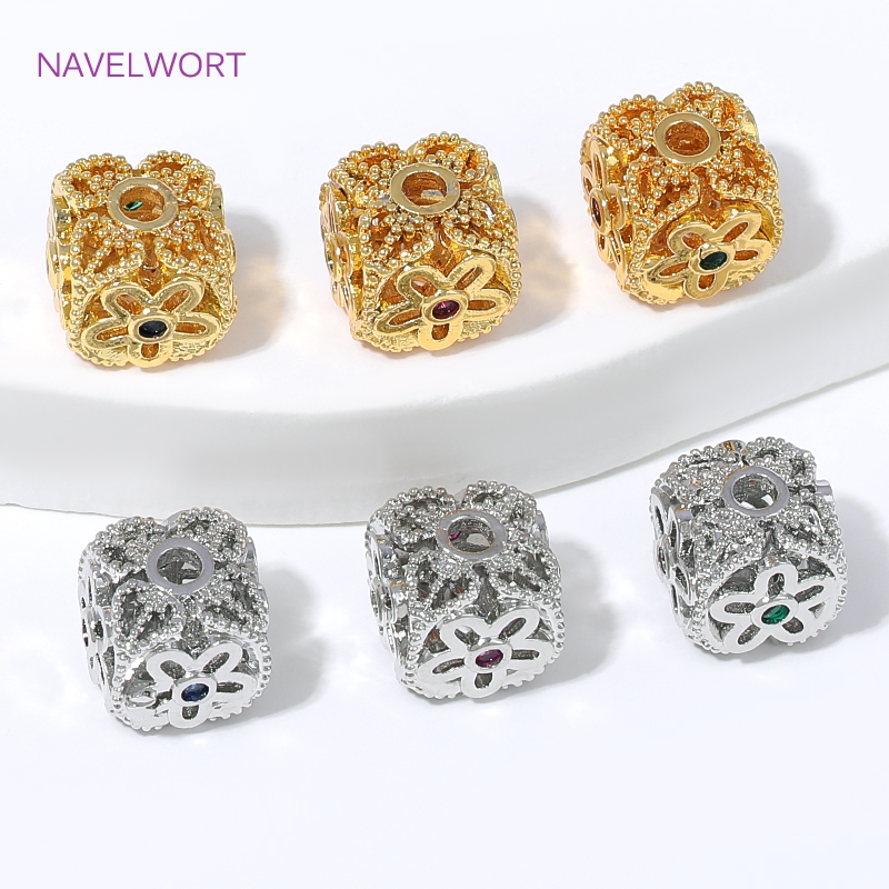 Jewelry Making Items - 18K Altın Kaplama Oyuk Filigran Ara