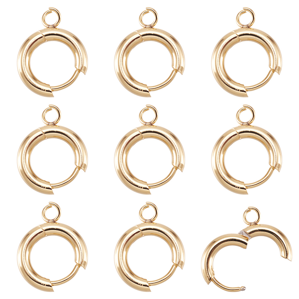 Jewelry Making Hoops - 10 adet 201 Paslanmaz Çelik Huggie