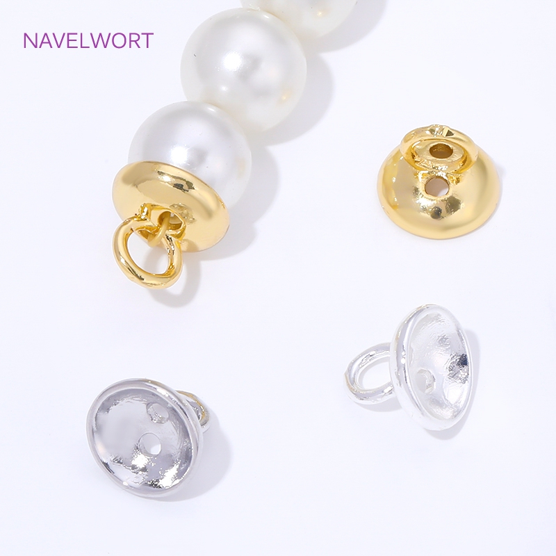 Jewelry Making Items - 8MM 18K Altın Kaplama Pirinç Uç