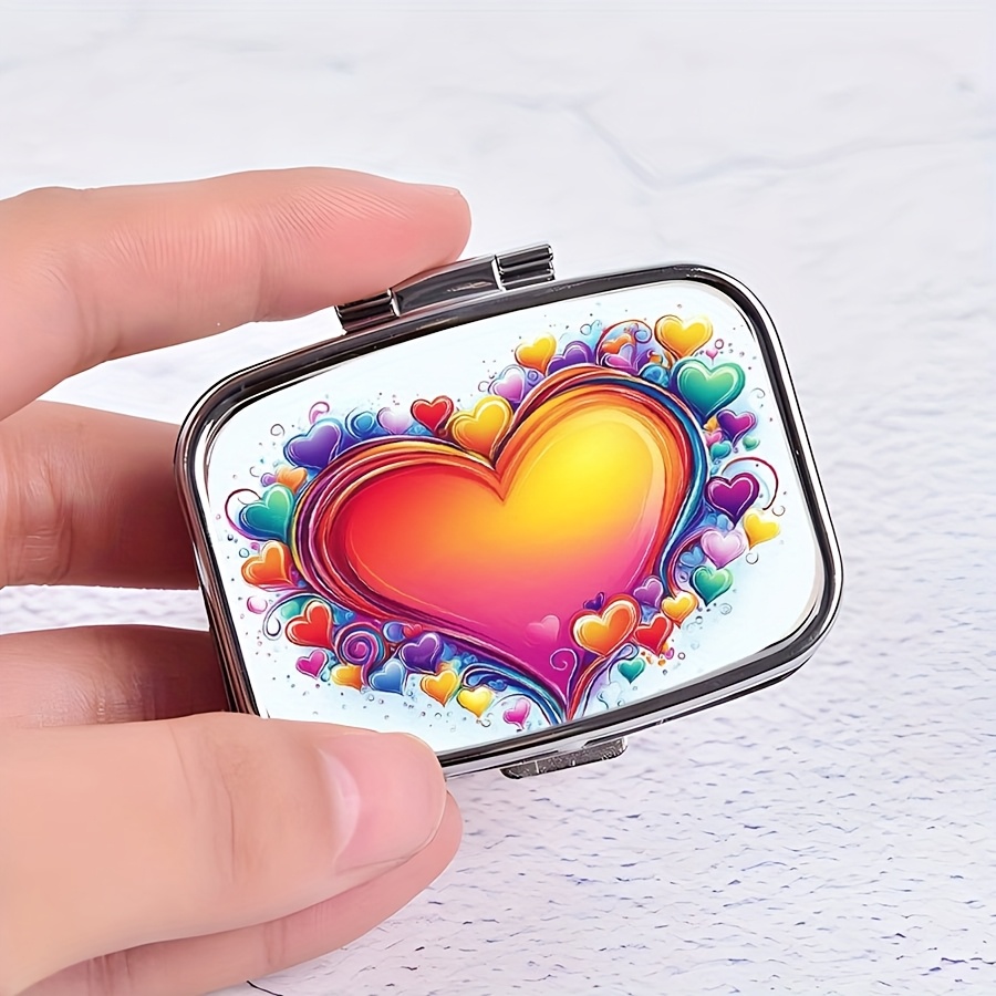Jewelry Making Store - Kalp Şeklinde Mini İlaç Kutusu, Çift