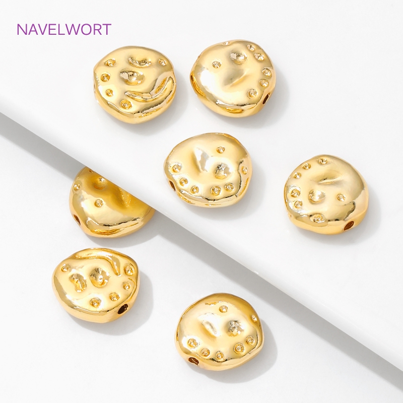 Jewelry Making Items - 12.5mm*4.5mm Pirinç Bilezik Boncukları 18K Altın