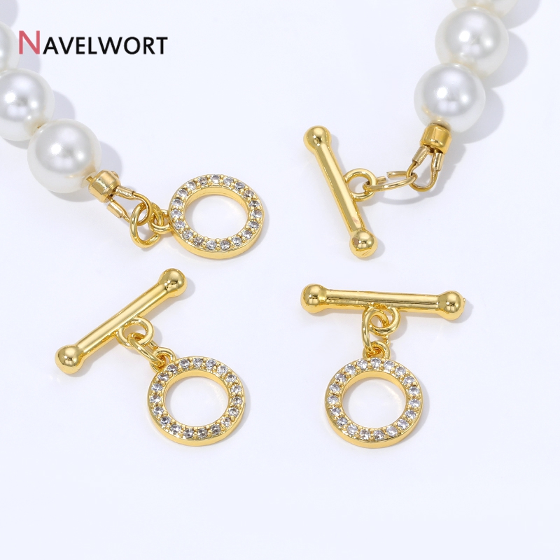 Jewelry Making Items - 18 Ayar Altın Kaplama Pirinç Zirkonyum