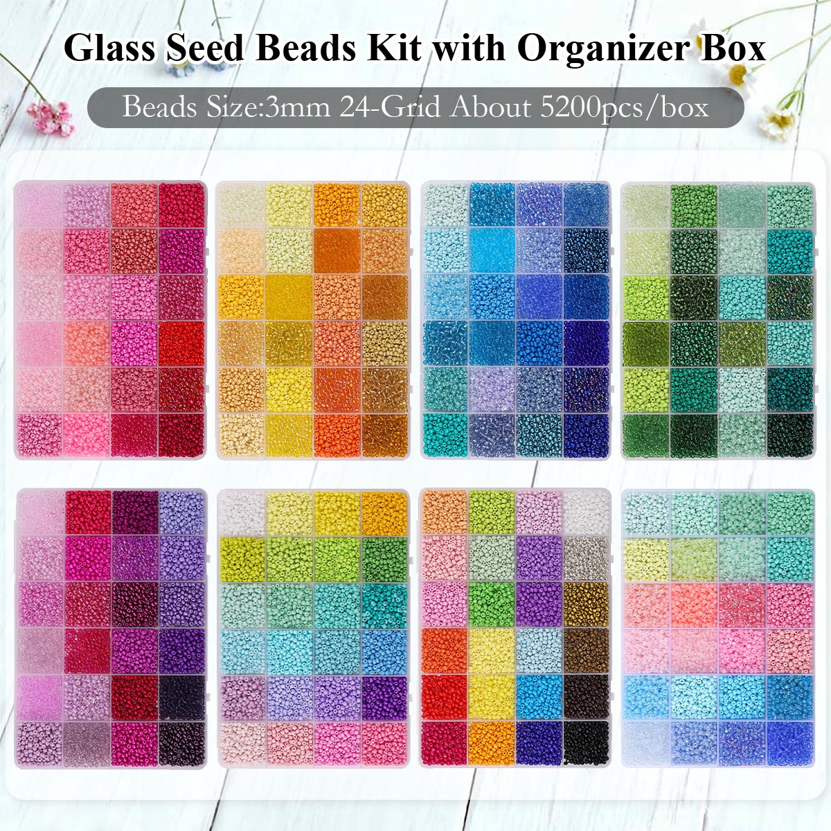 5200 Adet 3mm Cam Kum Boncuk S - Jewelry Making Organizer incelemesi ve fiyatı