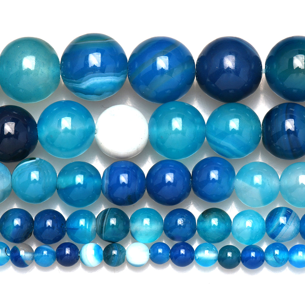 Doğal Taş Bantlı Mavi Dantel A - Jewelry Making Stones incelemesi ve fiyatı