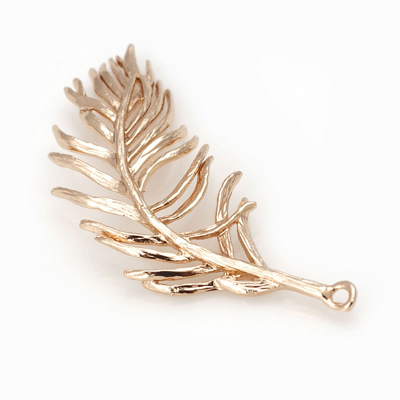 18K Altın Rengi Pirinç Tüy Şek - Jewelry Making Store incelemesi ve fiyatı