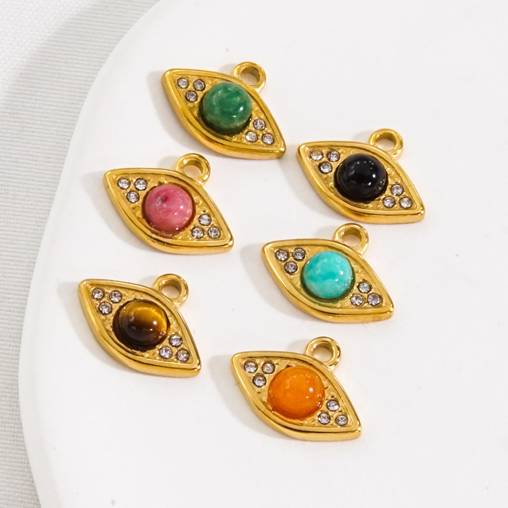 3 adet doğal taş boncuk göz st - Jewelry Making Stones incelemesi ve fiyatı